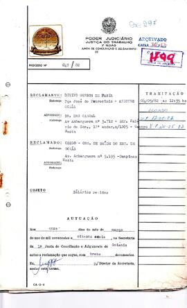 Reclamação Trabalhista 648/1982