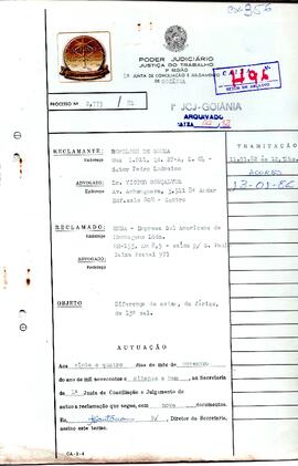 Reclamação Trabalhista 2775/1981