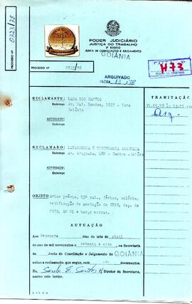 Reclamação Trabalhista 723/1978