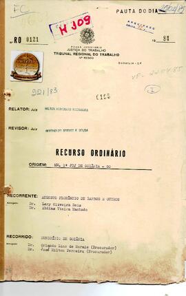 Recurso Ordinário 0121/1984