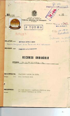 Recurso Ordinário  0526/1985