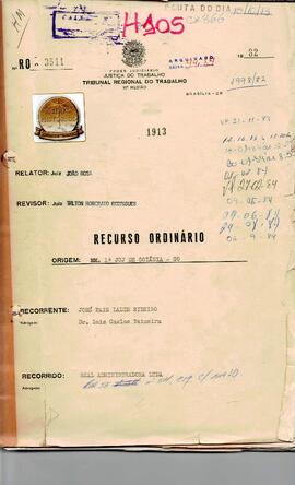 Recurso Ordinário 3511/1982