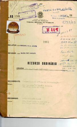 Recurso Ordinário 1240/1984