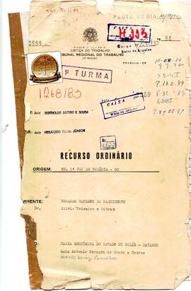 Recurso Ordinário 2698/1984