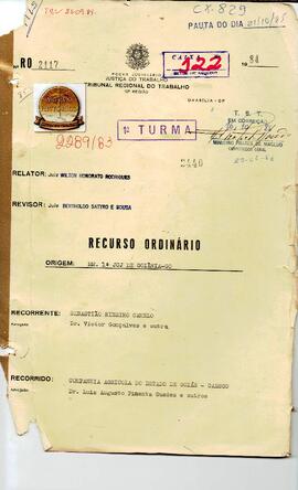 Recurso Ordinário  2117/1984