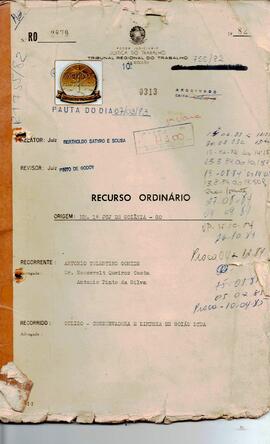 Recurso Ordinário 2879/1982
