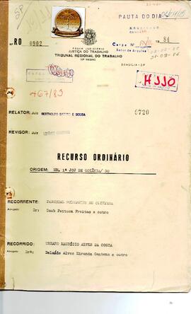 Recurso Ordinário 0902/1984