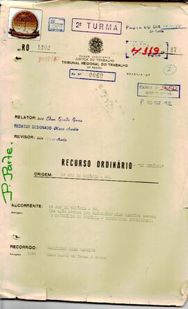 Recurso Ordinário  1202/1984