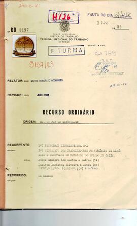 Recurso Ordinário  0197/1985