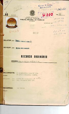 Recurso Ordinário 1394/1983