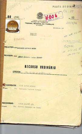 Recurso Ordinário 0901/1983