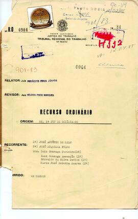 Recurso Ordinário 0904/1984