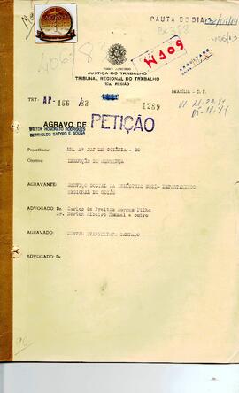 Agravo de Petição 166/1983