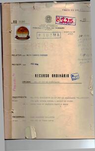 Recurso Ordinário  0196/1985
