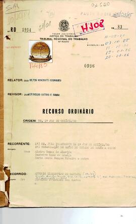 Recurso Ordinário 1954/1983