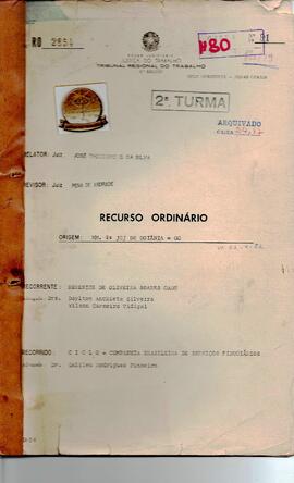 Recurso Ordinário 2854/1979