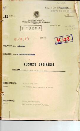 Recurso Ordinário  2434/1985