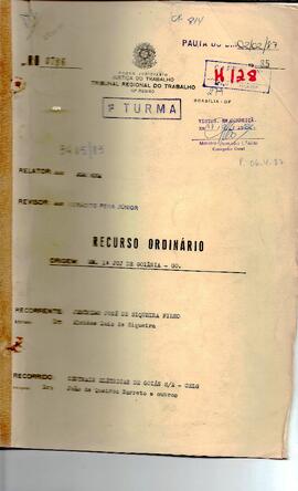 Recurso Ordinário  0786/1985