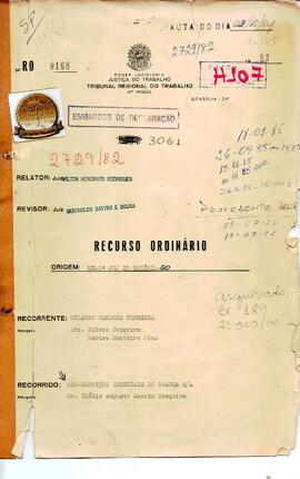 Recurso Ordinário 0168/1983