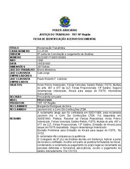 Ficha de Identificação do Acervo Documental