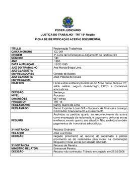 Ficha de Identificação do Acervo Documental