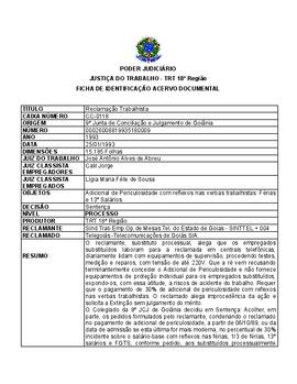 Ficha de Identificação do Acervo Documental