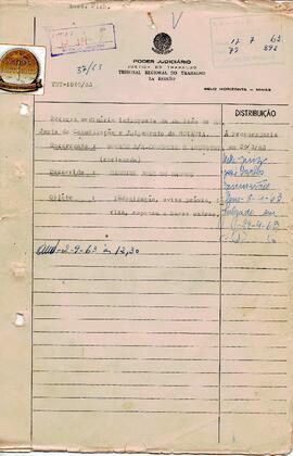 Reclamação Trabalhista 1099/1963