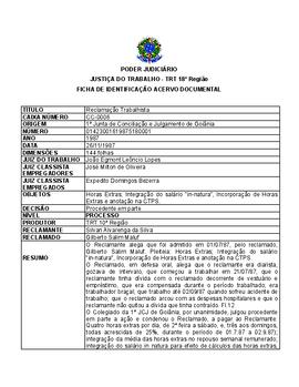 Ficha de Identificação do Acervo Documental