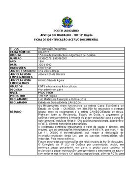 Ficha de Identificação do Acervo Documental