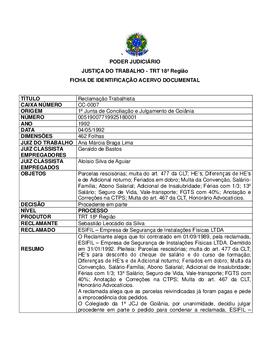 Ficha de Identificação do Acervo Documental