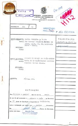 Reclamação Trabalhista 801/1983