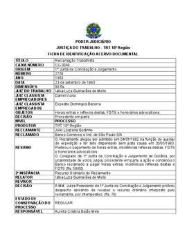 Ficha de Identificação do Acervo Documental