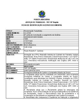 Ficha de Identificação do Acervo Documental