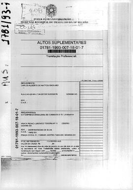 Reclamação Trabalhista 1781/1993